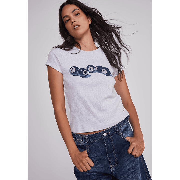 Polera Mujer Billar Sweet Gris Sioux 4