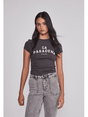 Polera Mujer Recogidos Laterales Acero Sioux