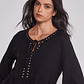 Blusa Mujer Boho Tachas Negro Sioux - Miniatura 5
