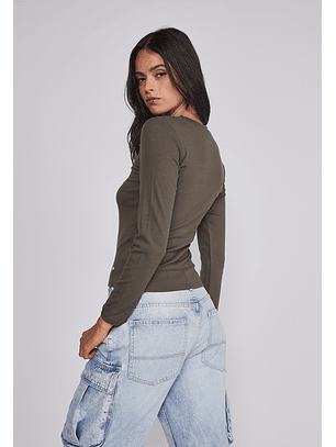 Camiseta Mujer Termica Verde Sioux