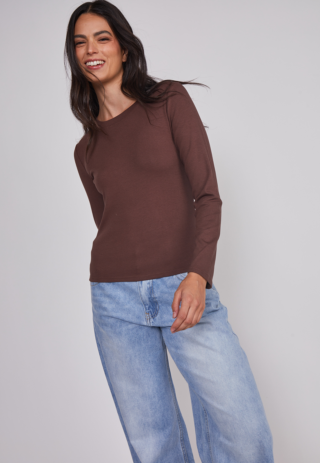 Camiseta Mujer Termica Café Sioux 4