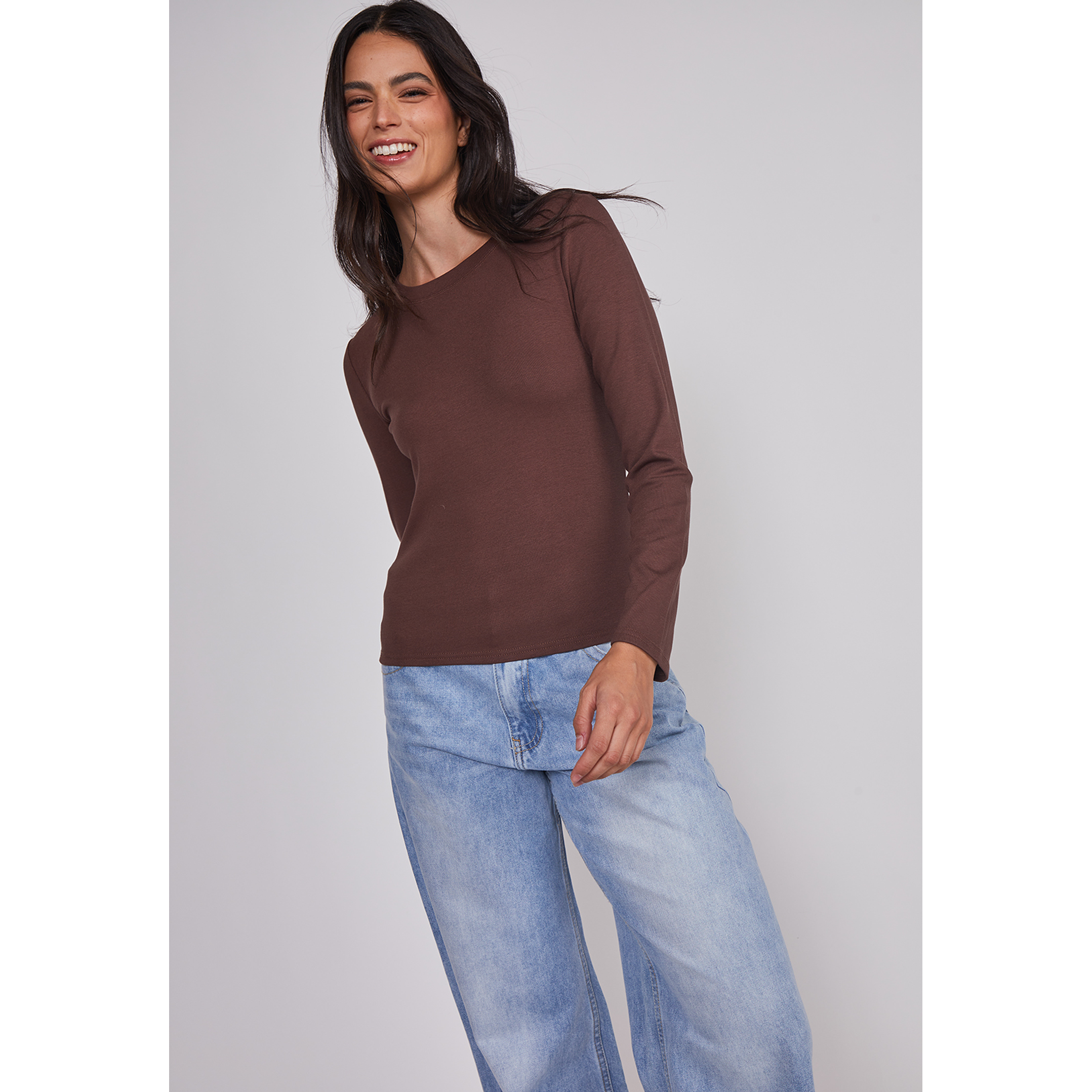 Camiseta Mujer Termica Café Sioux 4