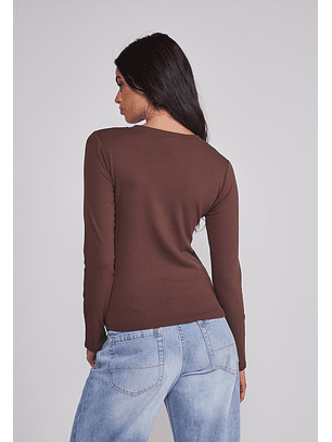 Camiseta Mujer Termica Café Sioux