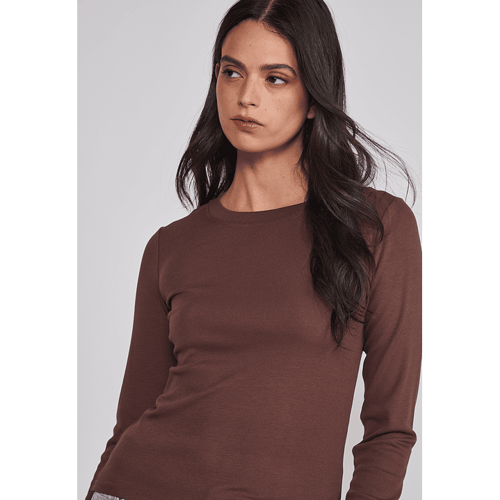 Camiseta Mujer Termica Café Sioux 5
