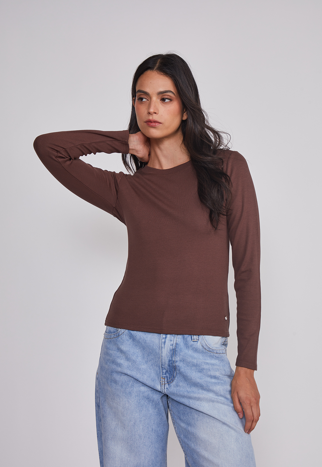 Camiseta Mujer Termica Café Sioux 1