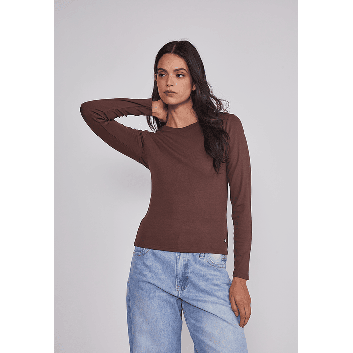 Camiseta Mujer Termica Café Sioux 1