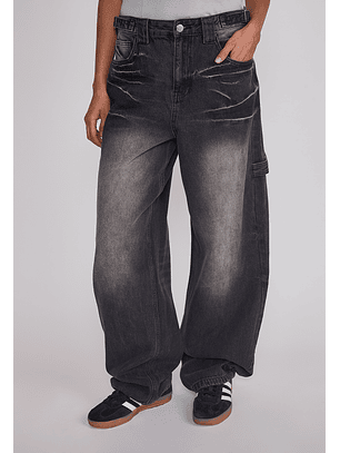 Jeans Mujer Balloon Carpenter Negro Sioux
