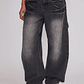 Jeans Mujer Balloon Carpenter Negro Sioux - Miniatura 1