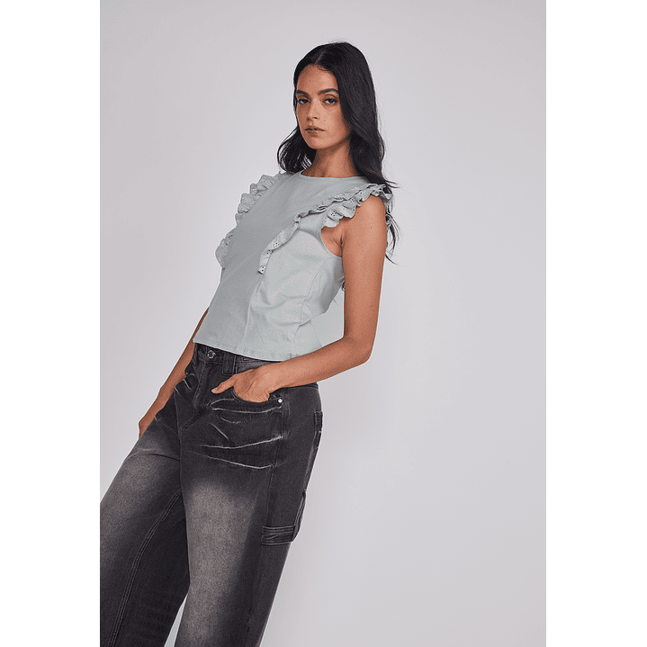 Jeans Mujer Balloon Carpenter Negro Sioux 6