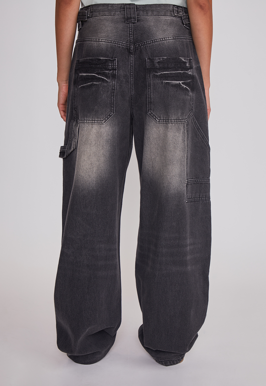 Jeans Mujer Balloon Carpenter Negro Sioux 2