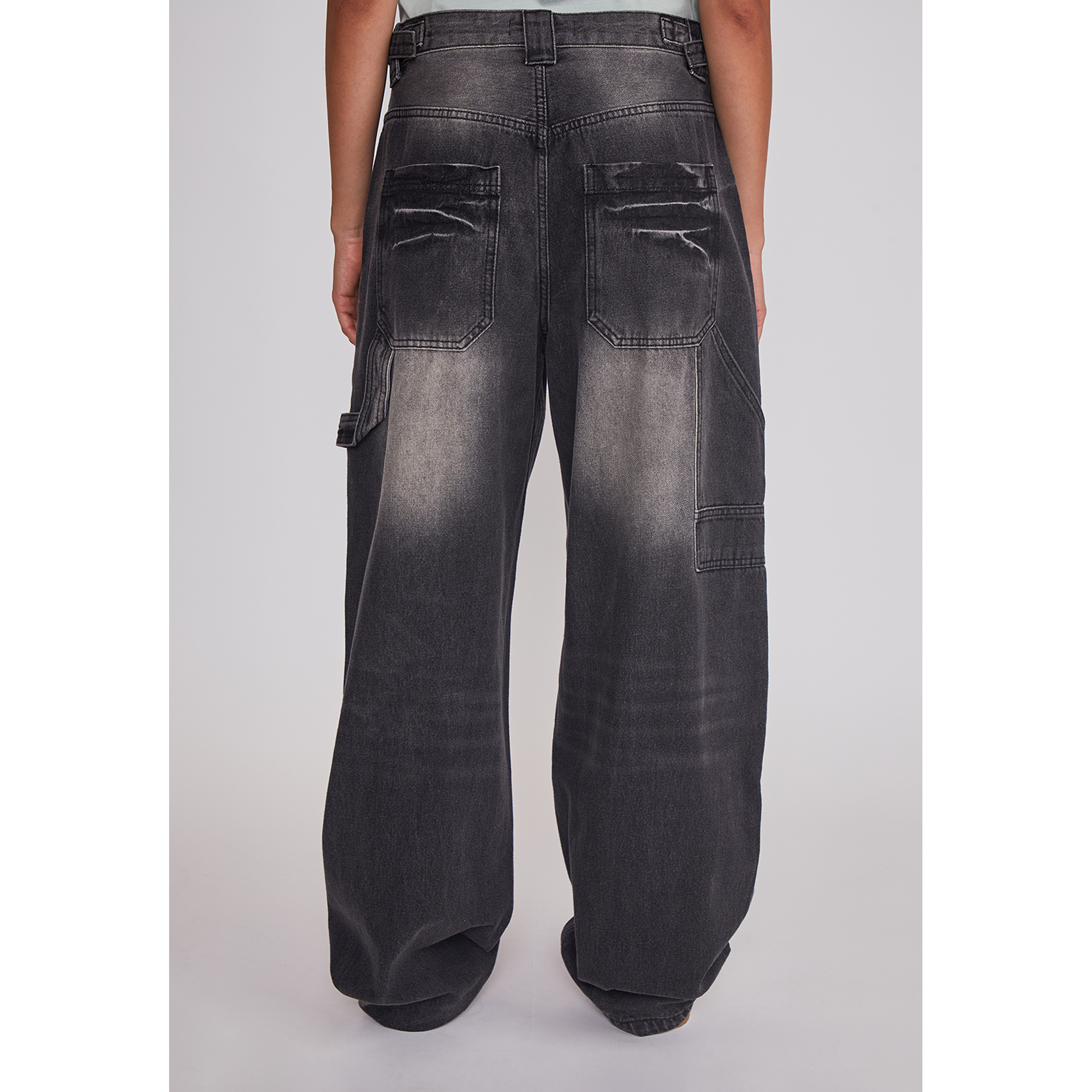 Jeans Mujer Balloon Carpenter Negro Sioux 2