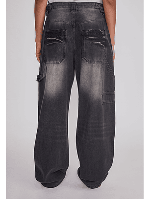 Jeans Mujer Balloon Carpenter Negro Sioux
