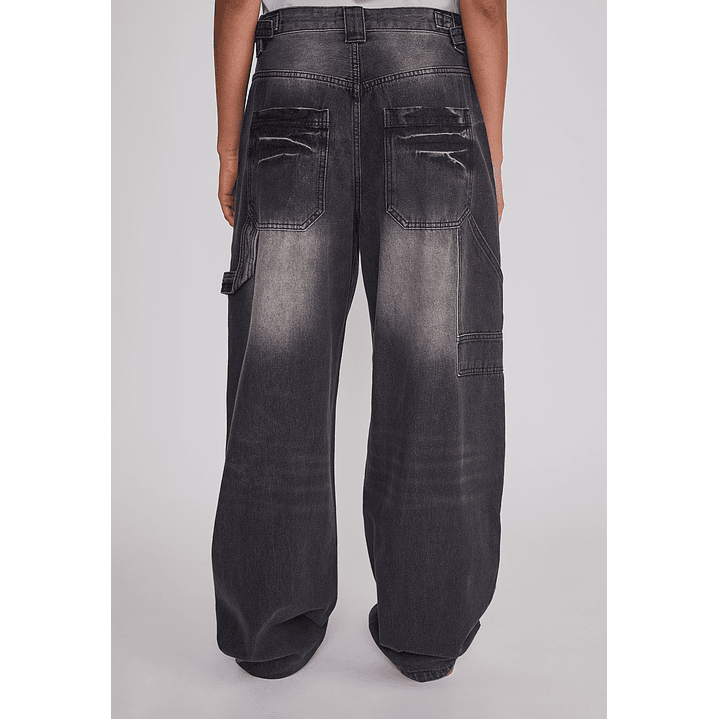Jeans Mujer Balloon Carpenter Negro Sioux 2