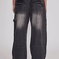 Jeans Mujer Balloon Carpenter Negro Sioux - Miniatura 2