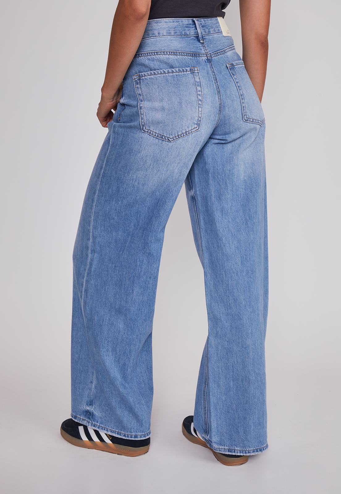 Jeans Mujer Wide Leg Tiro Bajo Azul Sioux 2
