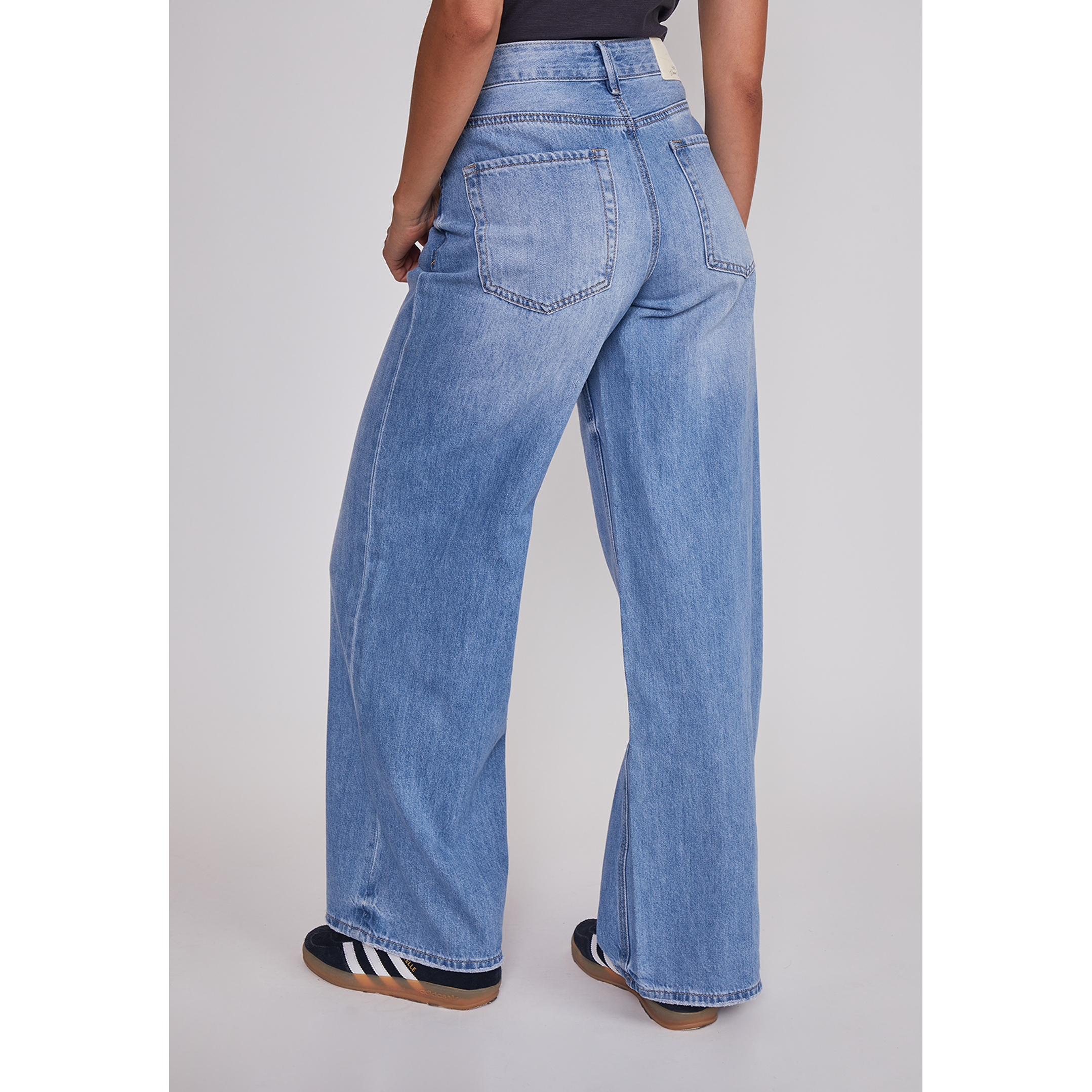 Jeans Mujer Wide Leg Tiro Bajo Azul Sioux 2
