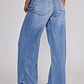 Jeans Mujer Wide Leg Tiro Bajo Azul Sioux - Miniatura 2