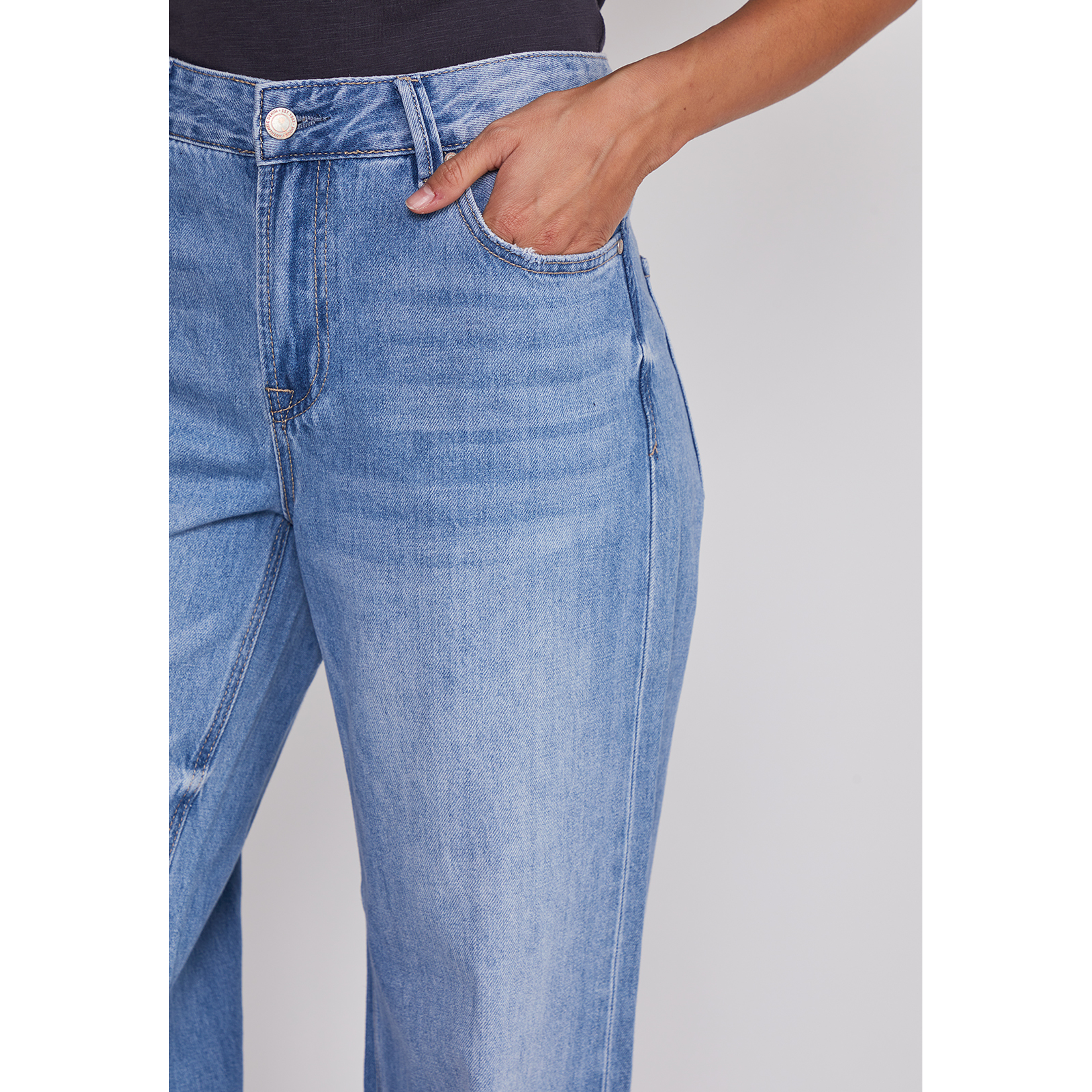 Jeans Mujer Wide Leg Tiro Bajo Azul Sioux 3