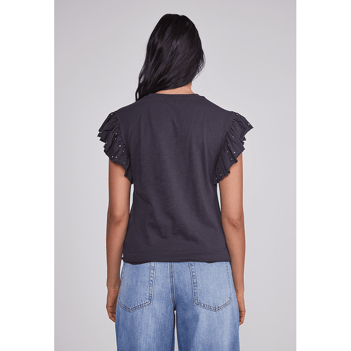 Polera Mujer Manga Brillos Acero Sioux 2