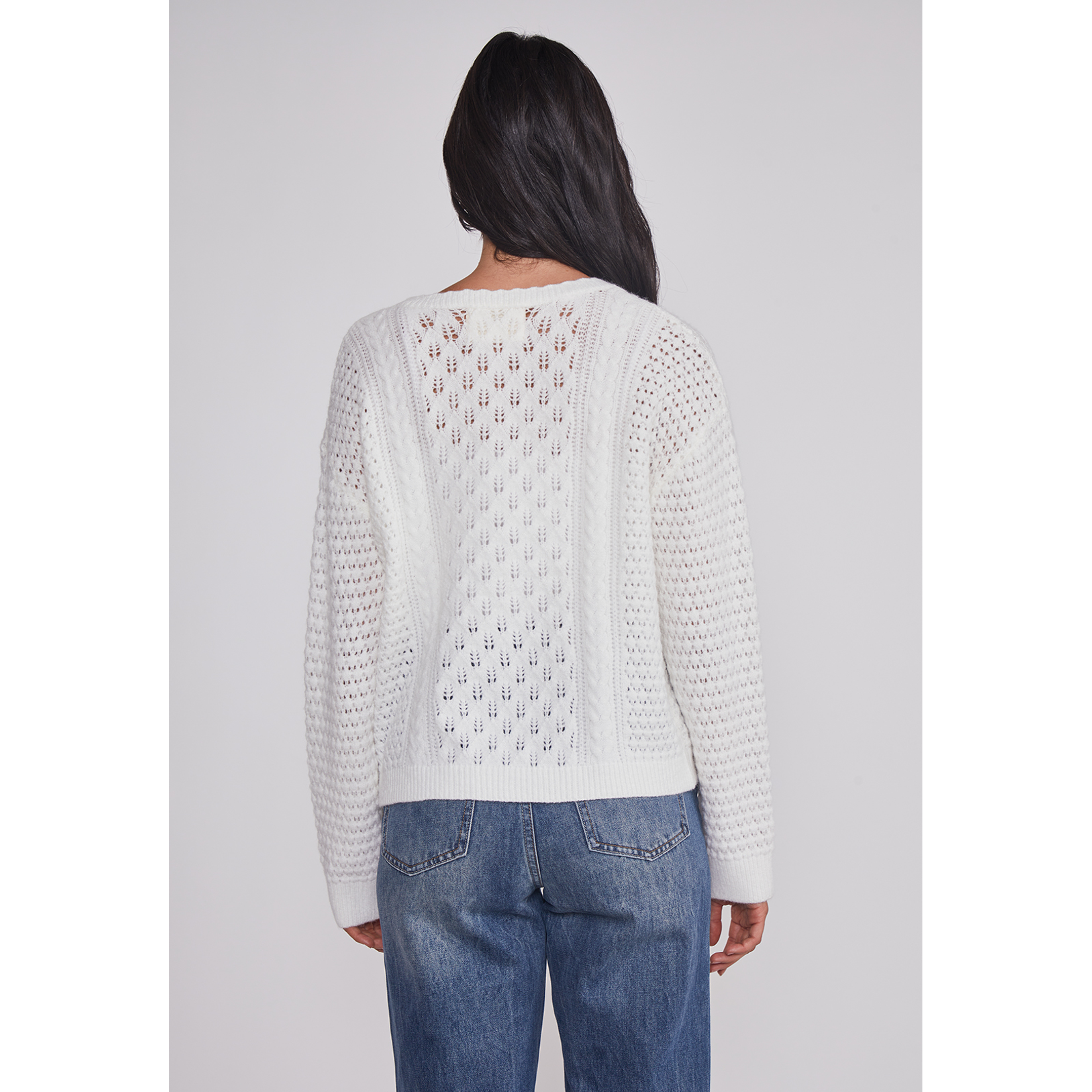 Sweater Mujer Botones Romántico Crudo Sioux 2