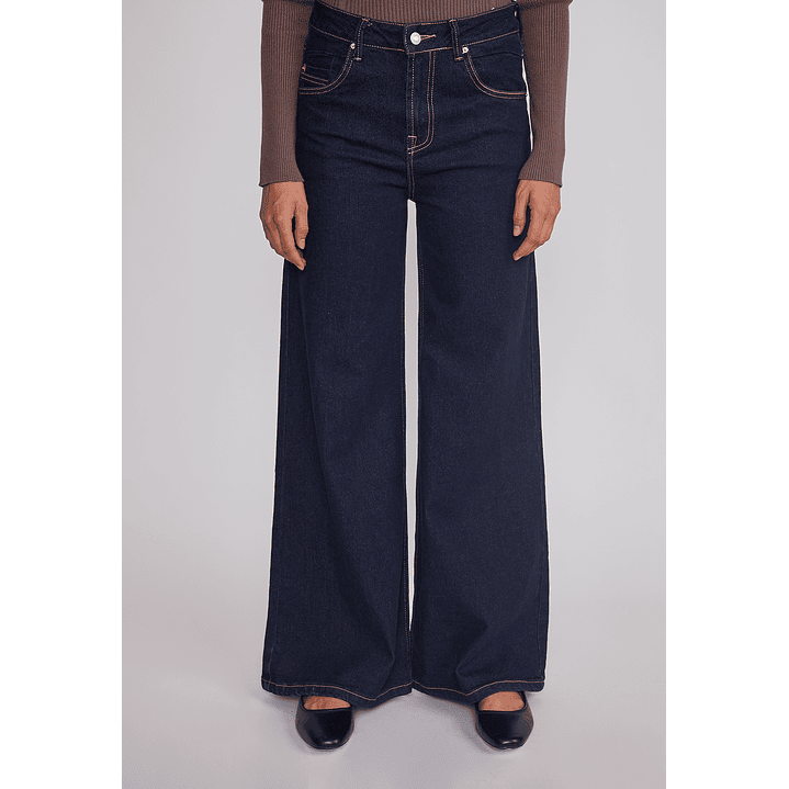Jeans Mujer Raw Superwide Azul Sioux 1
