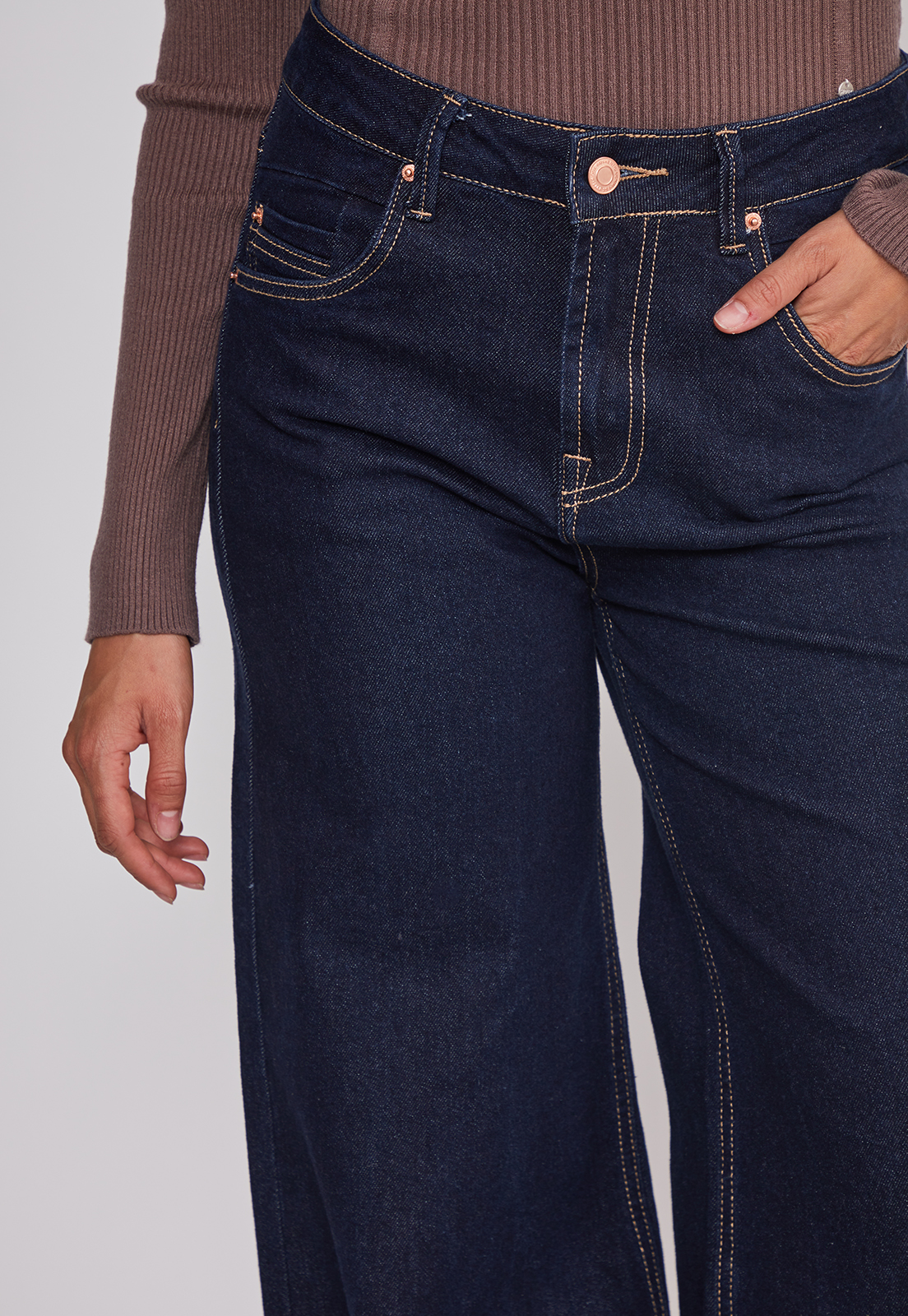 Jeans Mujer Raw Superwide Azul Sioux 4