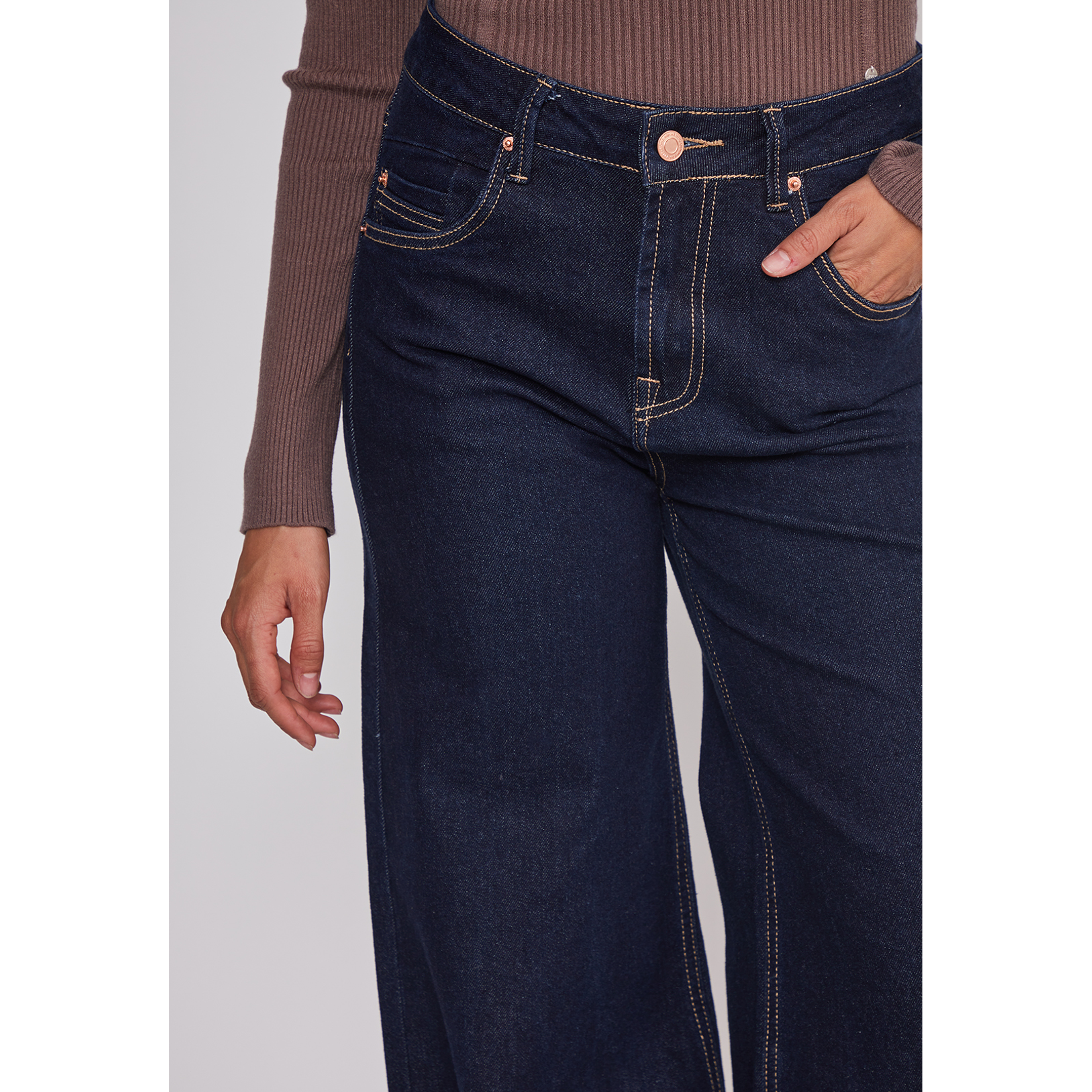 Jeans Mujer Raw Superwide Azul Sioux 4