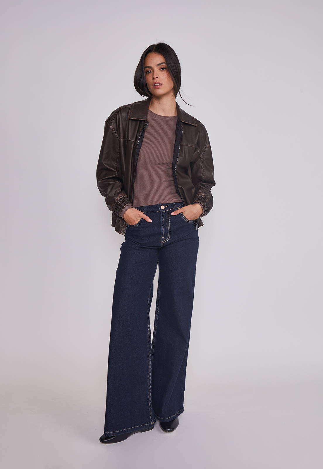 Jeans Mujer Raw Superwide Azul Sioux 5