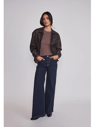 Jeans Mujer Raw Superwide Azul Sioux