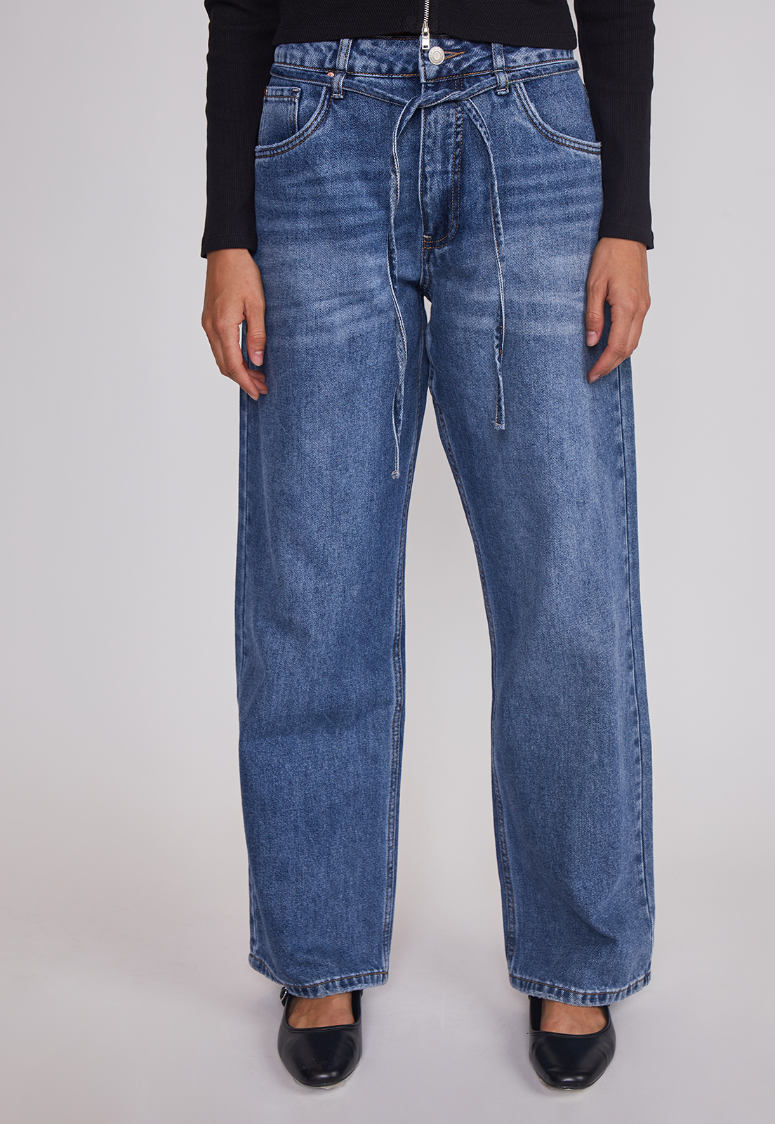 Jeans Mujer Baggy Loose Azul Sioux 1