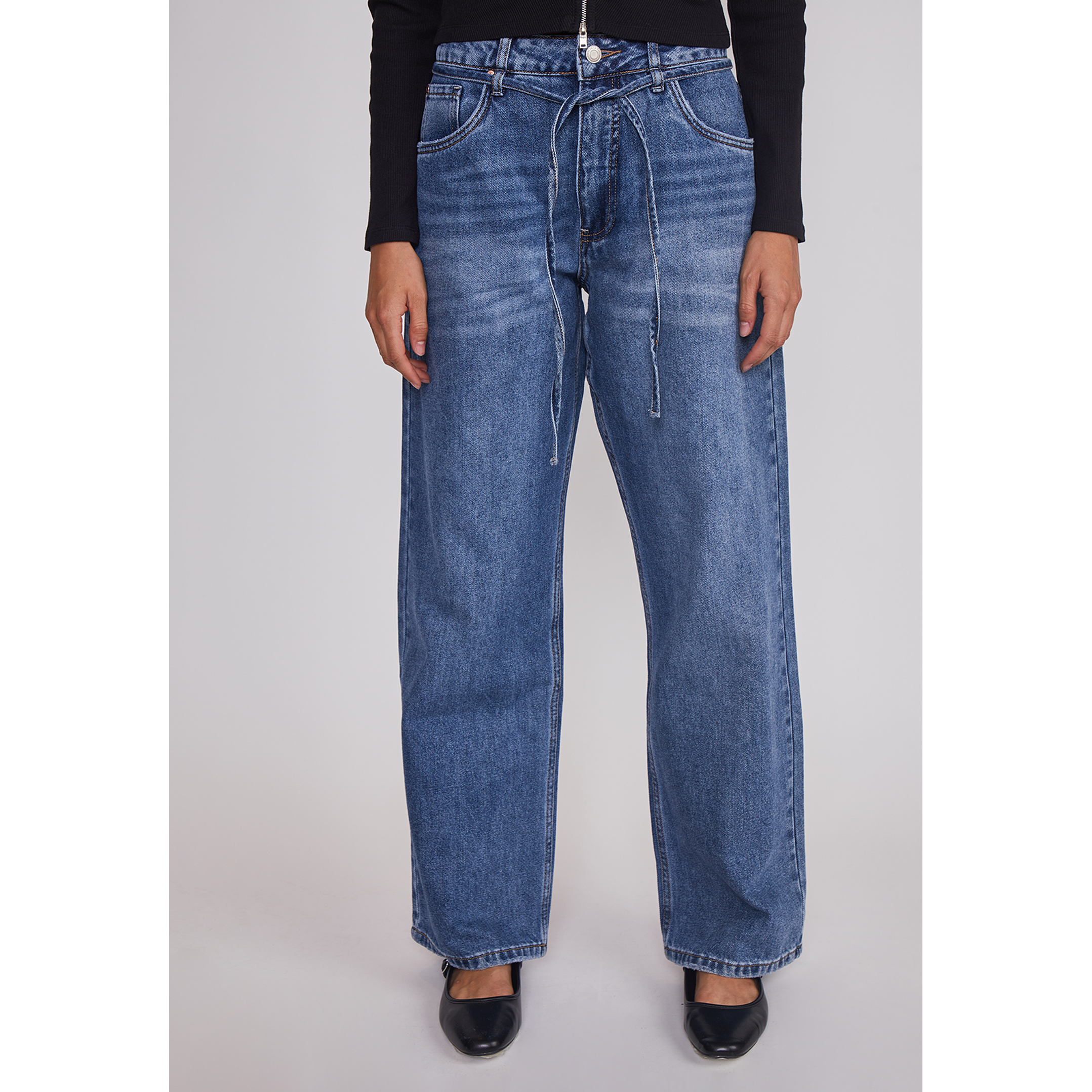 Jeans Mujer Baggy Loose Azul Sioux 1