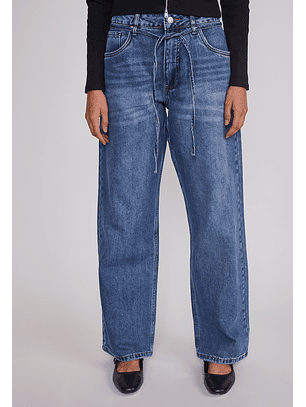 Jeans Mujer Baggy Loose Azul Sioux