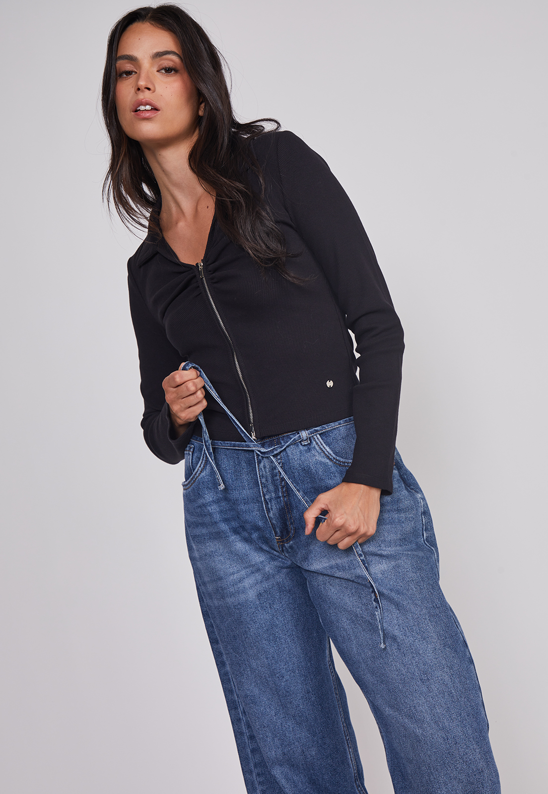 Jeans Mujer Baggy Loose Azul Sioux 5