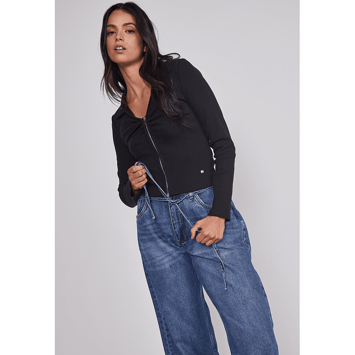 Jeans Mujer Baggy Loose Azul Sioux 5