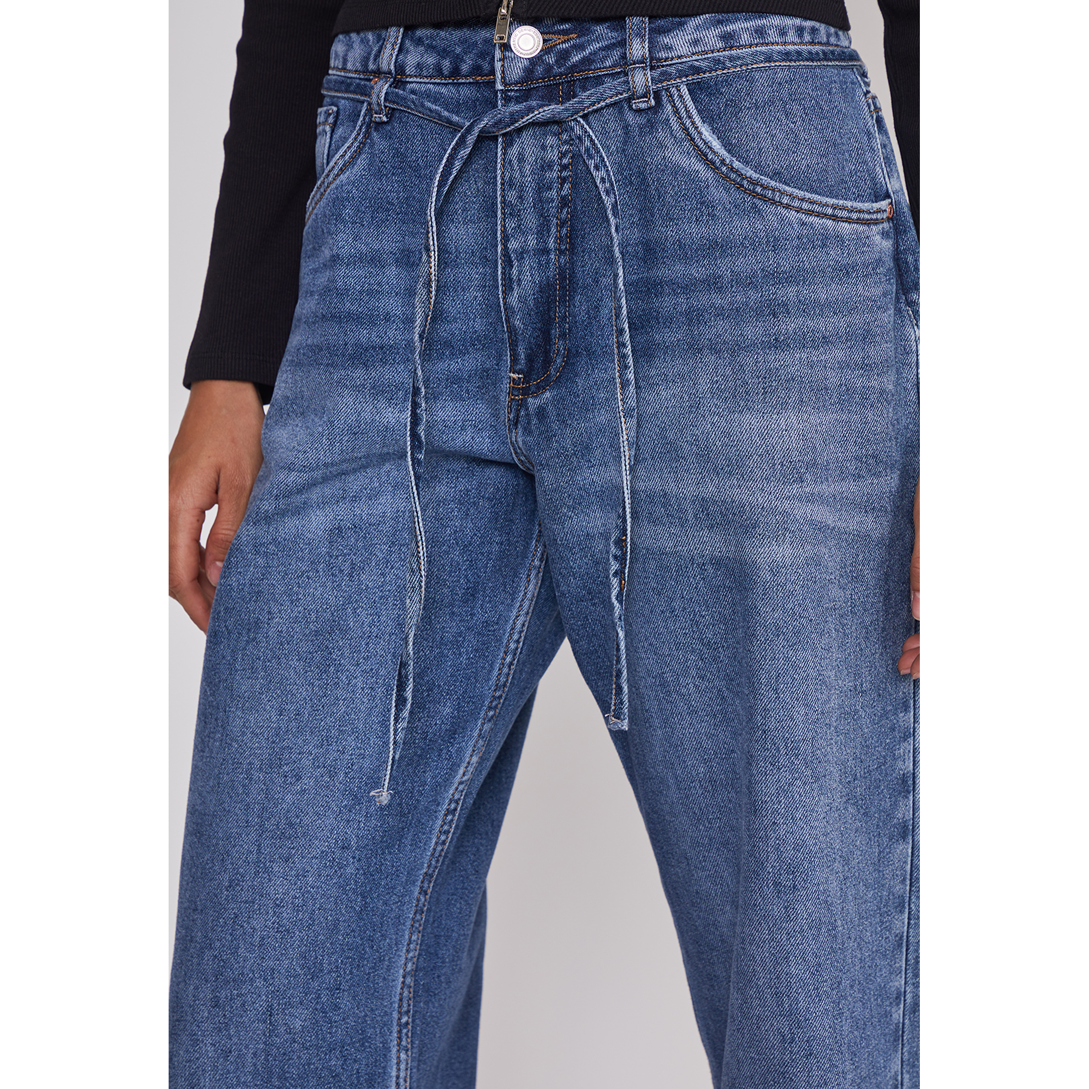 Jeans Mujer Baggy Loose Azul Sioux 4