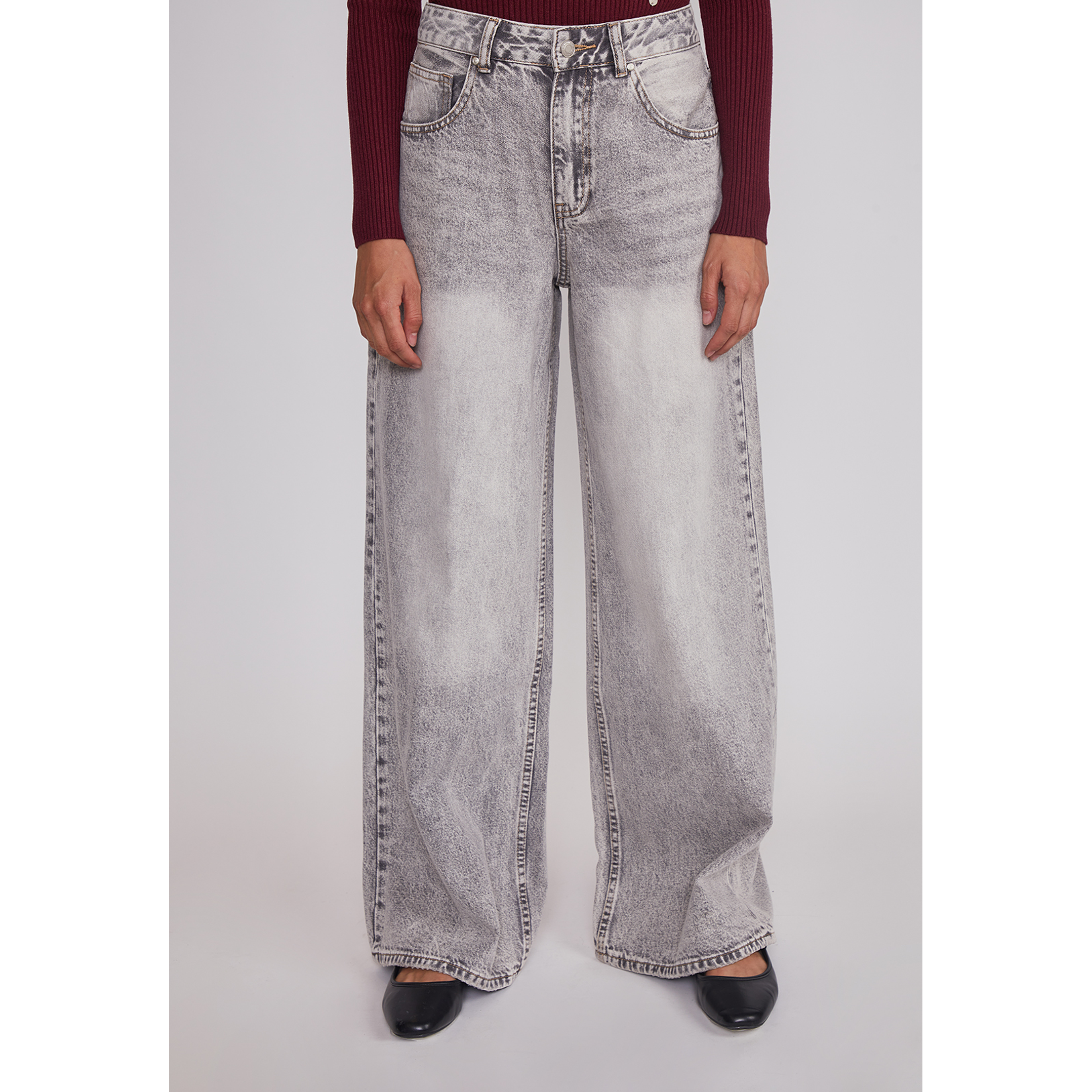 Jeans Mujer Desgastado Rep Gris Sioux 1