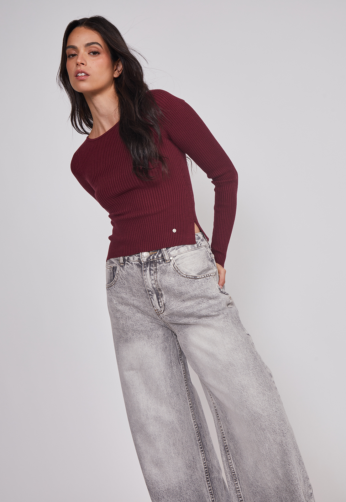 Jeans Mujer Desgastado Rep Gris Sioux 3