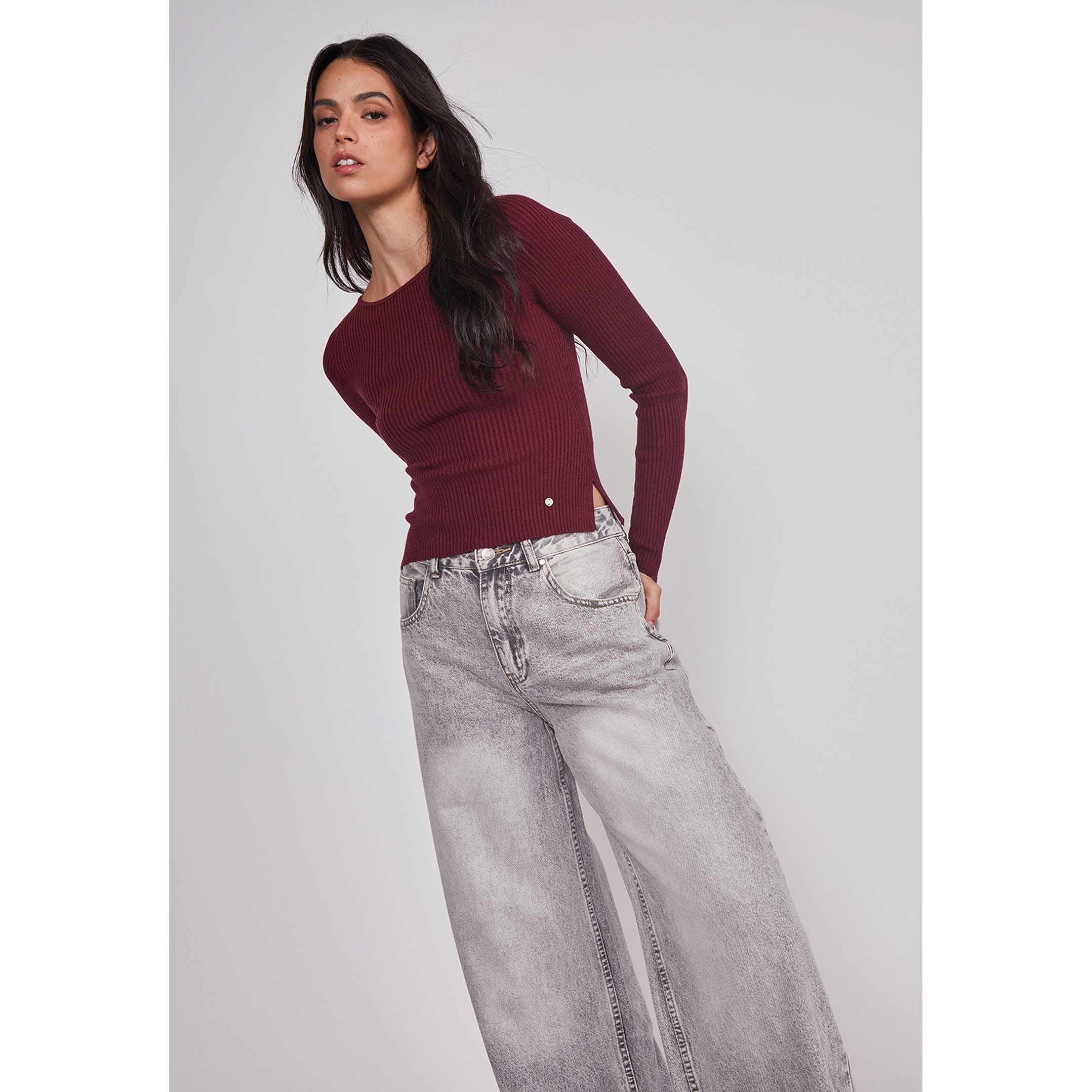 Jeans Mujer Desgastado Rep Gris Sioux 3