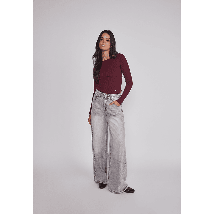 Jeans Mujer Desgastado Rep Gris Sioux 5