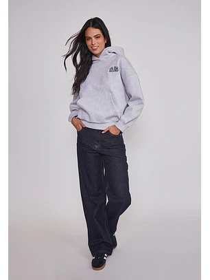 Jeans Mujer Wide Leg Botones Azul Sioux