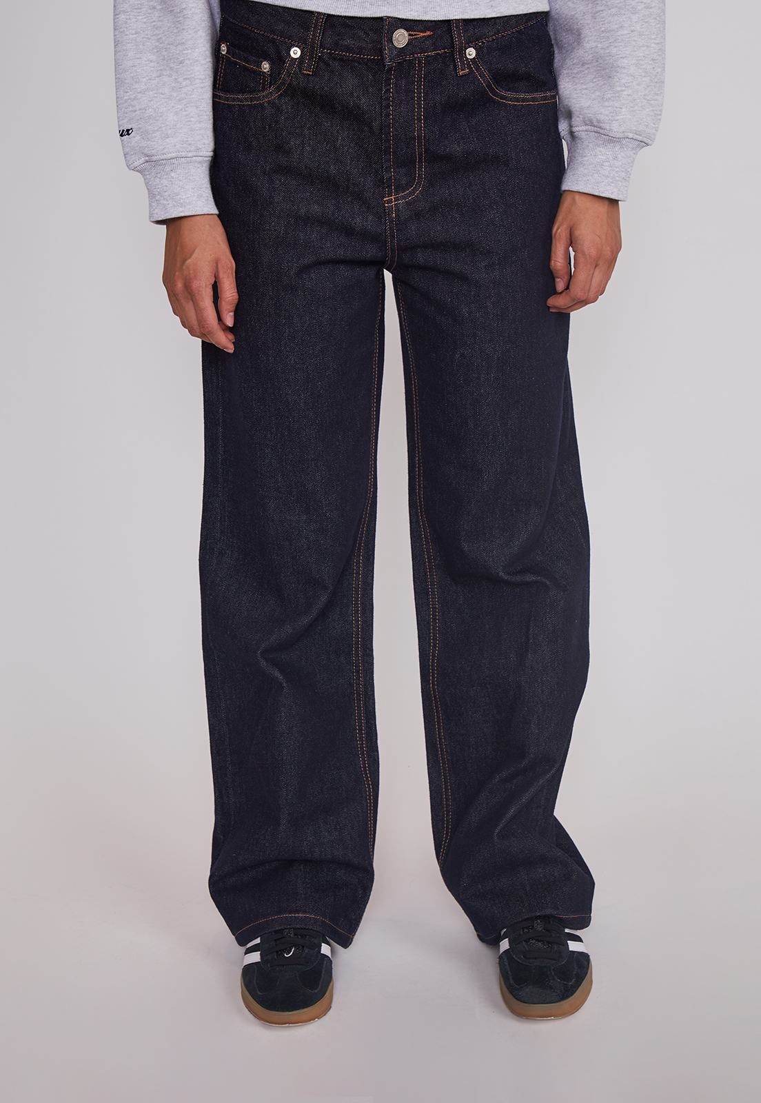 Jeans Mujer Wide Leg Botones Azul Sioux 1