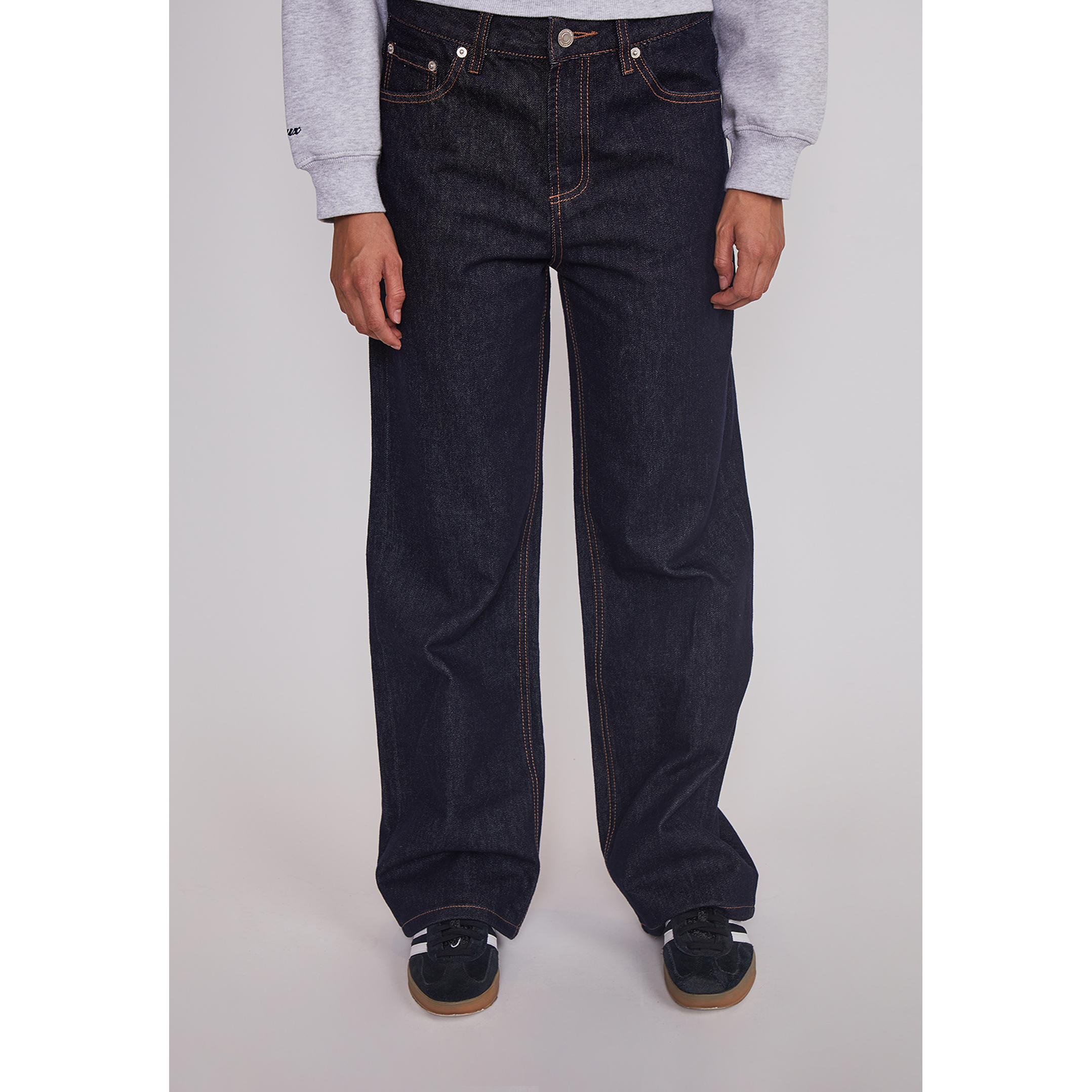 Jeans Mujer Wideleg Botones Azul Sioux 1