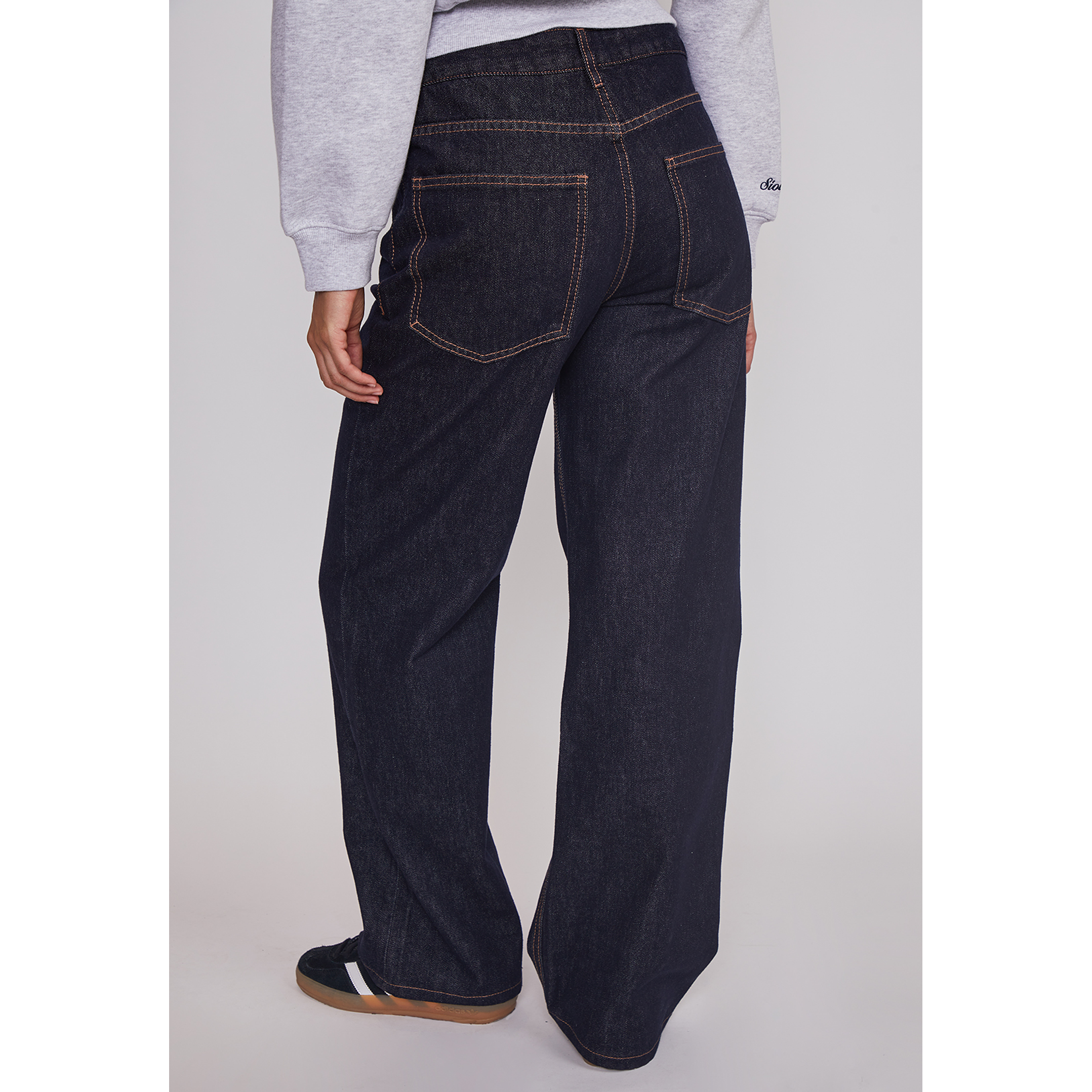 Jeans Mujer Wideleg Botones Azul Sioux 2