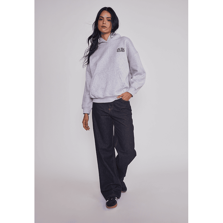 Polerón Mujer Bordado Espalda Gris Sioux 3