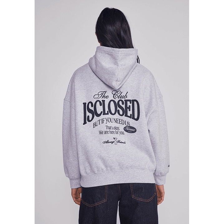 Polerón Mujer Bordado Espalda Gris Sioux 2