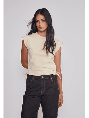 Polera Mujer Ajustador Costados Amarillo Sioux