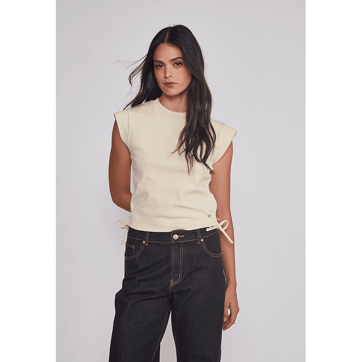 Polera Mujer Ajustador Costados Amarillo Sioux 1