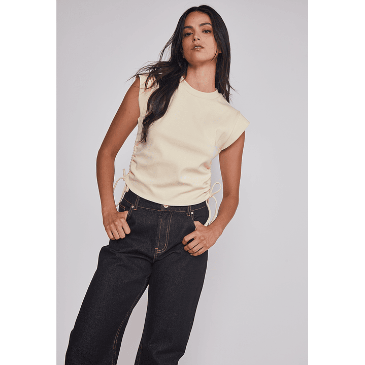 Polera Mujer Ajustador Costados Amarillo Sioux 4