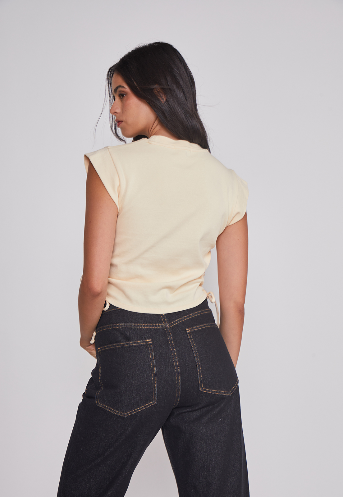 Polera Mujer Ajustador Costados Amarillo Sioux 2