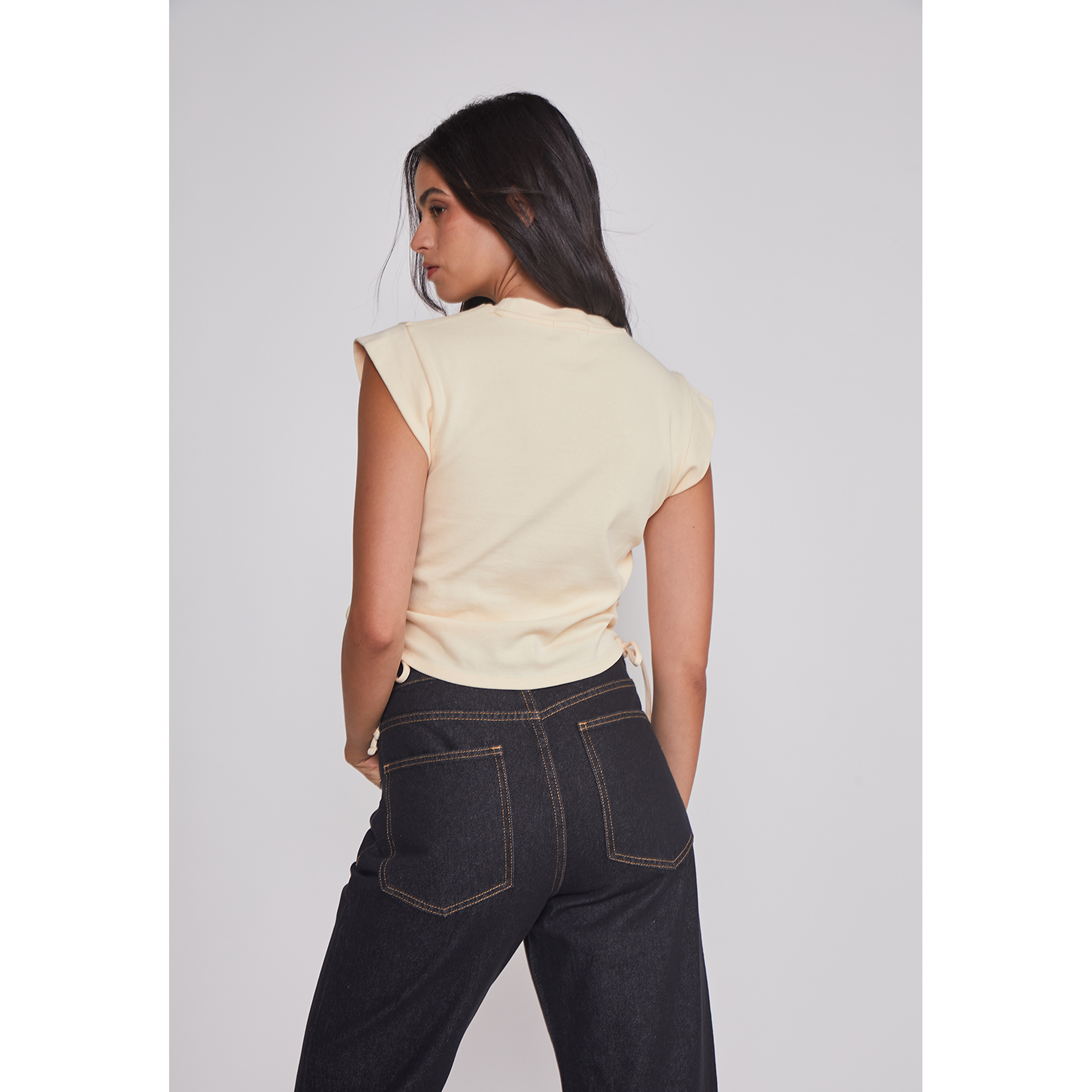 Polera Mujer Ajustador Costados Amarillo Sioux 2